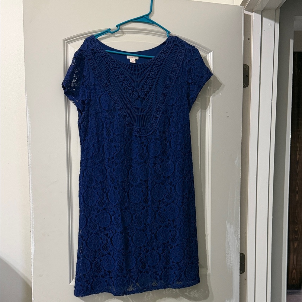 Xhilaration Royal Blue Lace Mini Dress